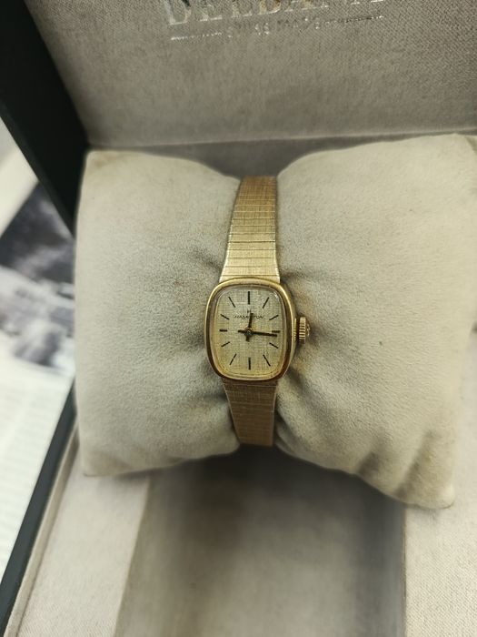 Zegarek damski Hamilton mechaniczny pozłacany au