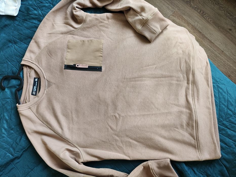 Brązowa bluza Ombre XXL Ombre performance z kieszonką