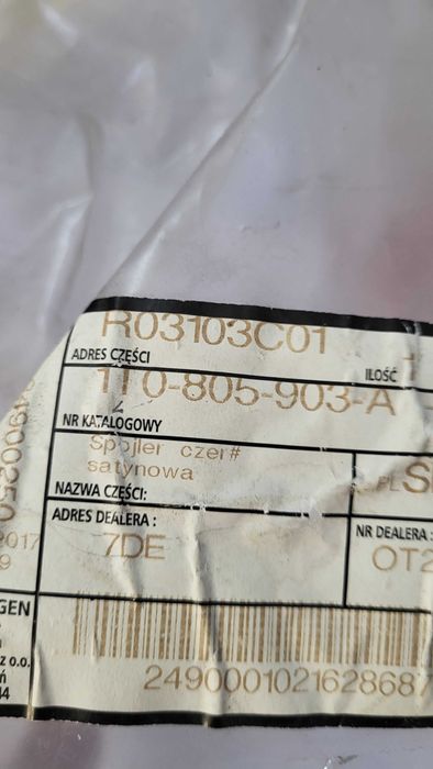 Nowy oryginalny zderzak przód przedni VW CADDY III