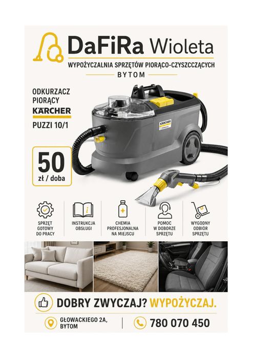 Wynajem wypożyczalnia  Kärcher parownica myjka Bytom