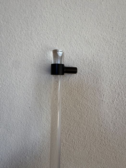 Puxador para Móveis em Acrílico Transparente – Preto, 32 cm