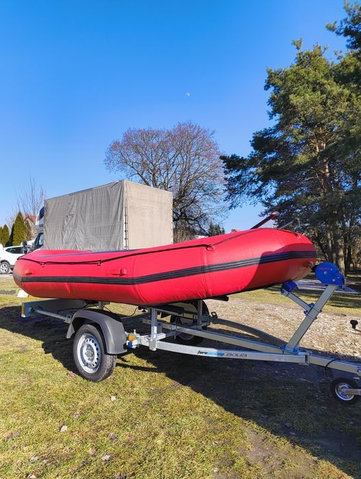 Ponton 6 osobowy z przyczepą , z kompletem wioseł i kamizelek
