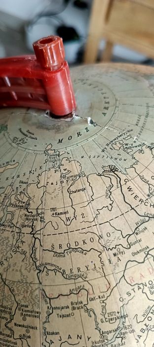 Historyczny globus z PRL-U -sprzed rozpadu ZSRR -średnica 100 cm.
