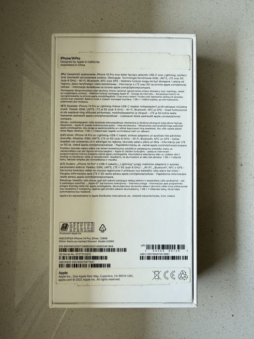 Iphone 14 pro 128GB silver