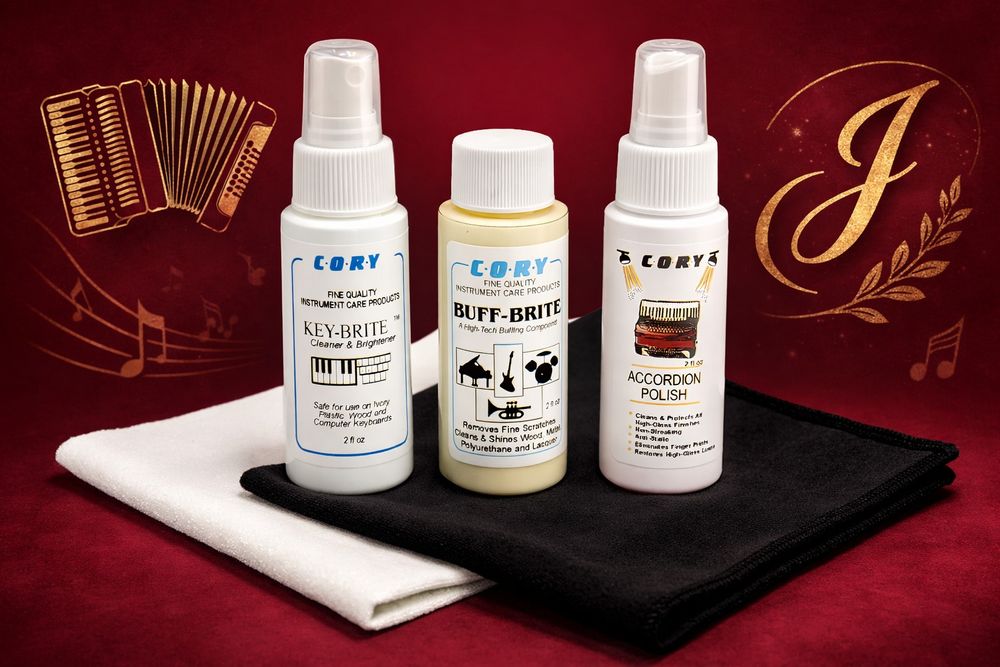 Kit com Pano de Limpeza para instrumento - Acordeão ou Concertina
