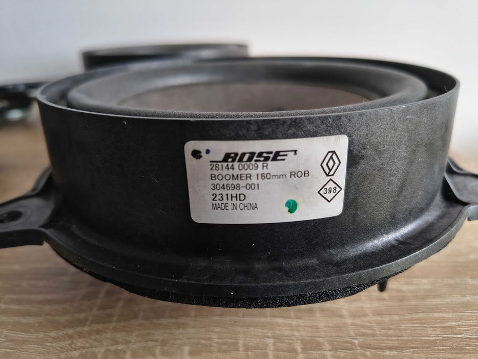 Głośniki Bose do Renault Laguna 3, 4x 160mm, 2x tweetery, 1x80mm centr