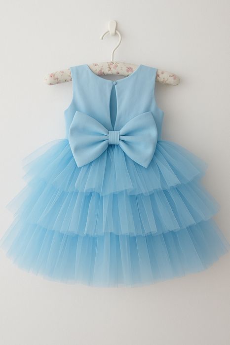 Сукня на дівчинку 5 років хмаринка небо  блакитного кольору блискуча г