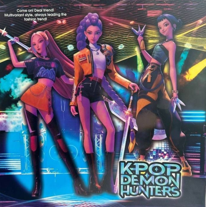 Набір 3 ляльки музикальні k-pop мисливиці на демонів румі зоуі міра demon hunters rumi mira та zoey