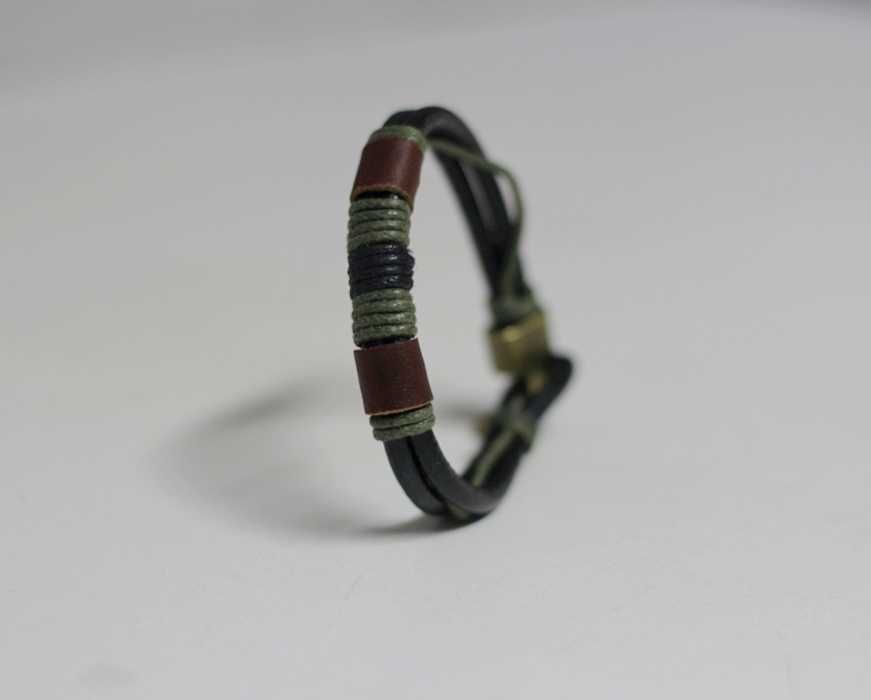 Pulseira de couro masculina