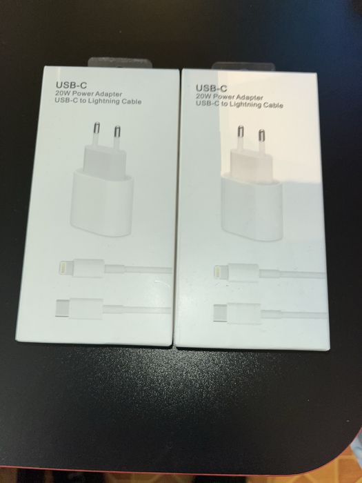 Комплект зарядного USB-C to ligtning (блочок + провод)