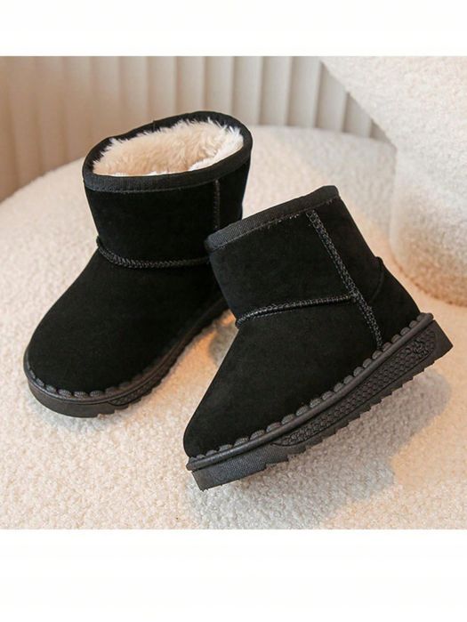 Buty Dziewczęce Śniegowce Ocieplane Zamszowe Z Kożuszkiem Shein Eur 33