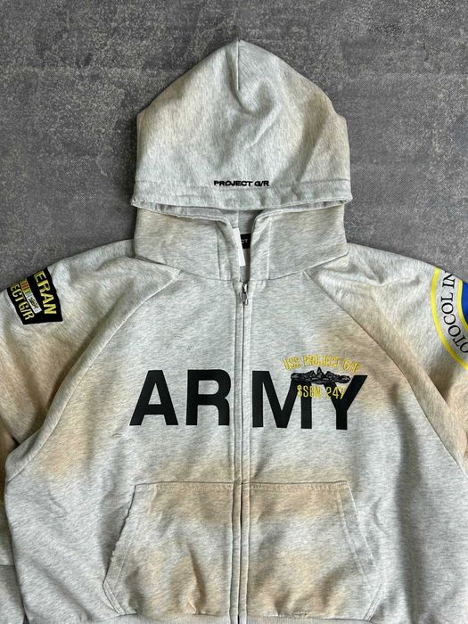 Project G/R GR Grailz hoodie кофта худи сіра худі grey distressed