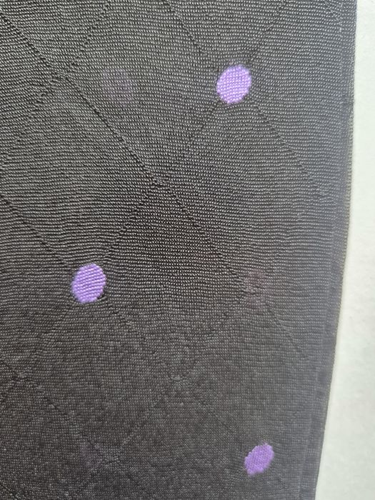 Rajstopy Calzedonia s/m m/l czarne fioletowe w romby kropki 30 de