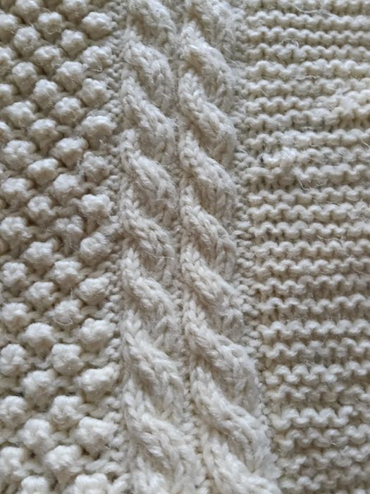 Manta amarela lã feita á mão