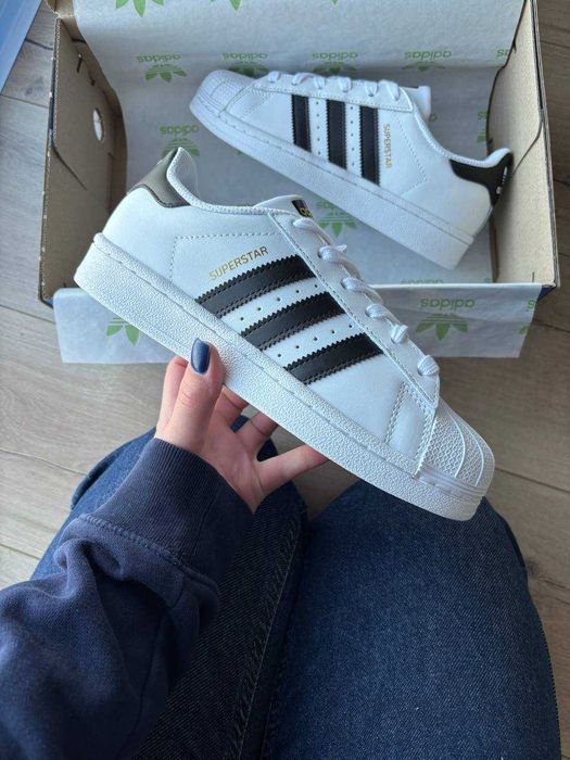 !ТОП! Adidas Superstar White Black Stripes 37 38 39 40 41 42 43 44 45