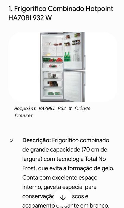 Frigorifico Hotpoint Novo