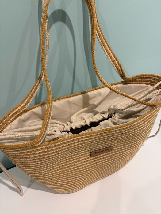 Torebka ze sznurka szyta na maszynie