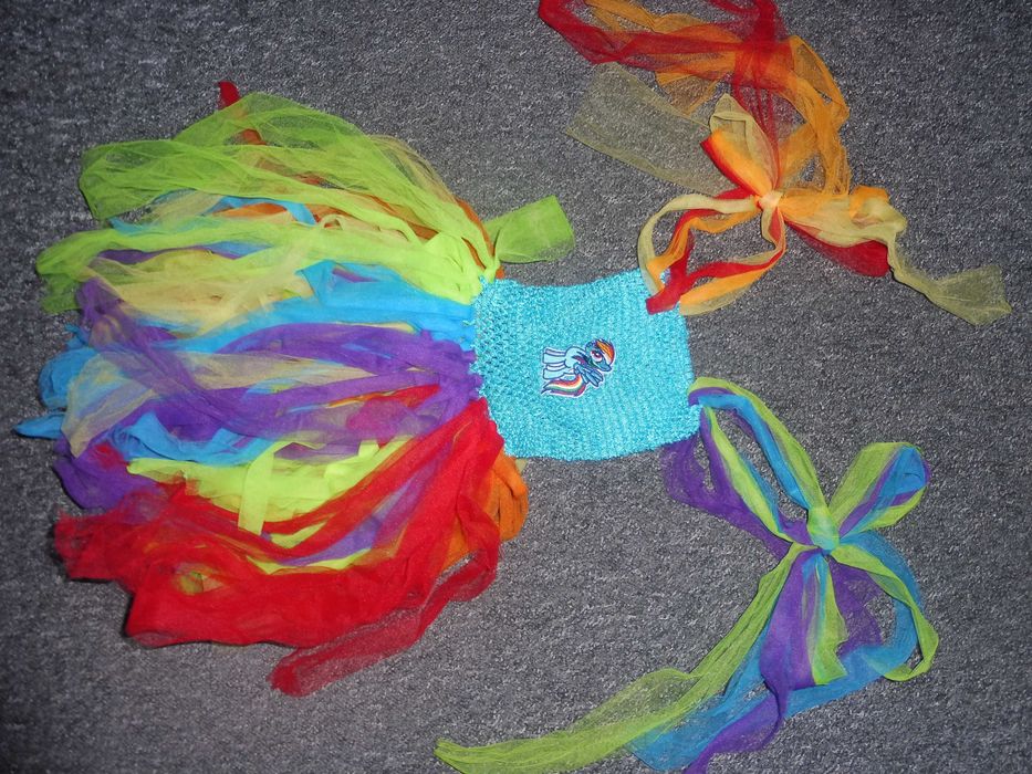 Strój kostium przebranie sukienka 5-7 lat My little pony Rainbow Dash