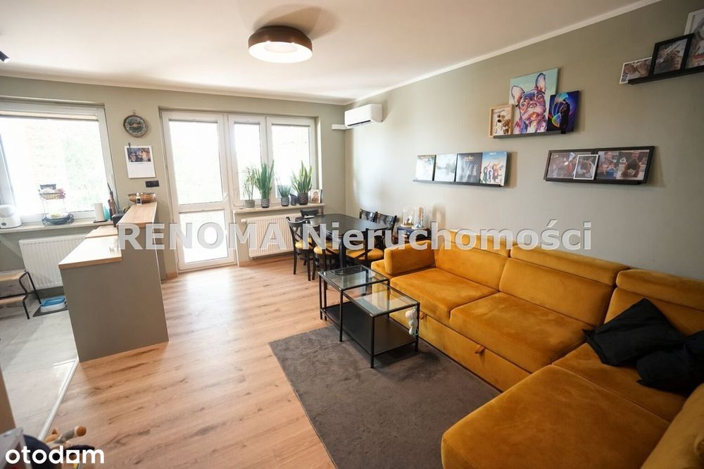 3 pokoje, 68,5m2 , balkon 15 m² z widokiem na las
