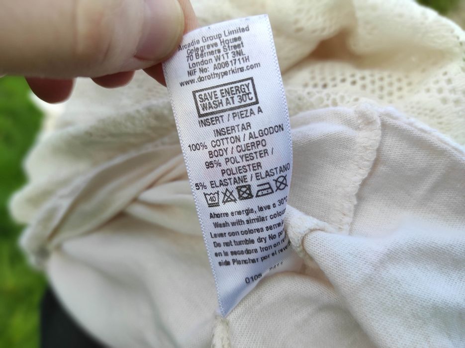 Koronkowa bluzka TUNIKA ecru Dorothy Perkins 42 XL