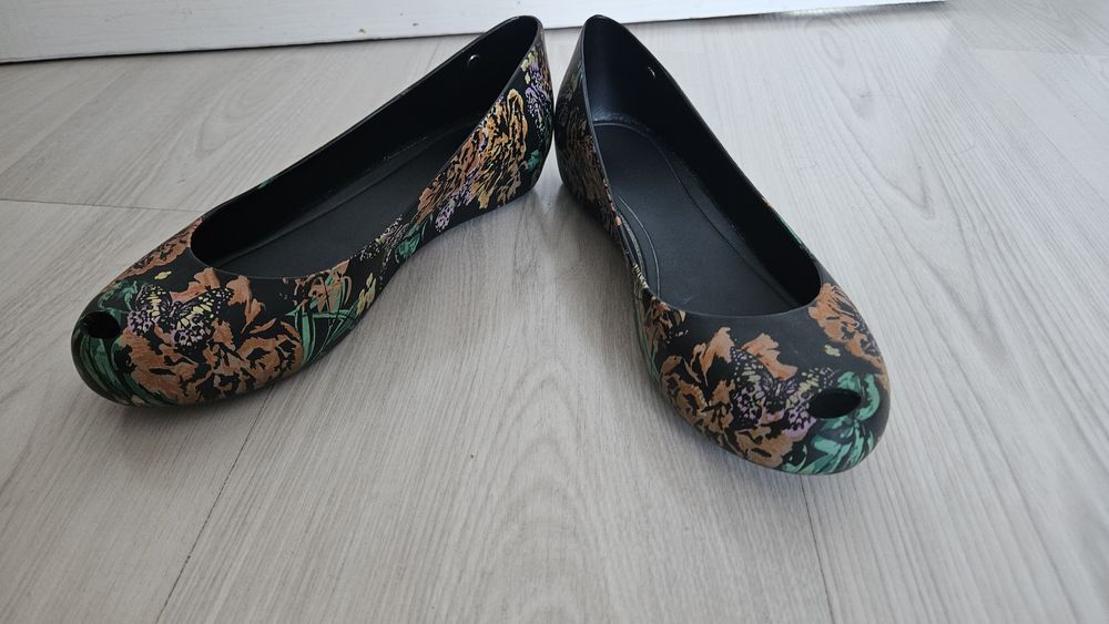 Buty baleriny melissa 38 mel czułenka czarne gumowe sandały meliski