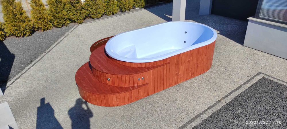 Basen balia jacuzzi od ręki nowe producent hydromasaż piec zestaw