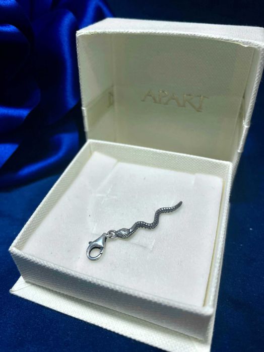 Srebrna zawieszka modułowa typu charms (Wąż) - próba 925