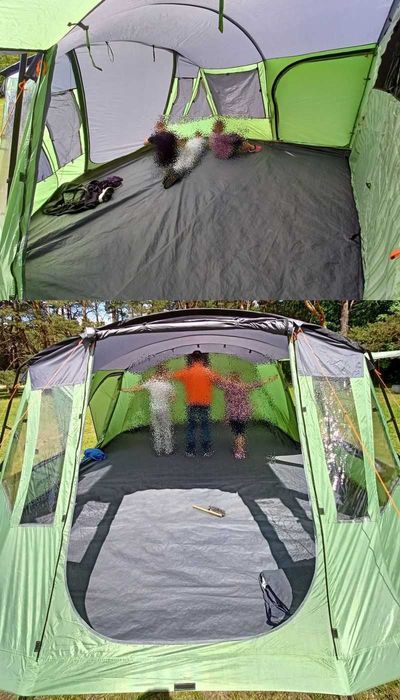 Namiot Open Air Dolomiti 6 osobowy 2 sypialnie pełna podłoga