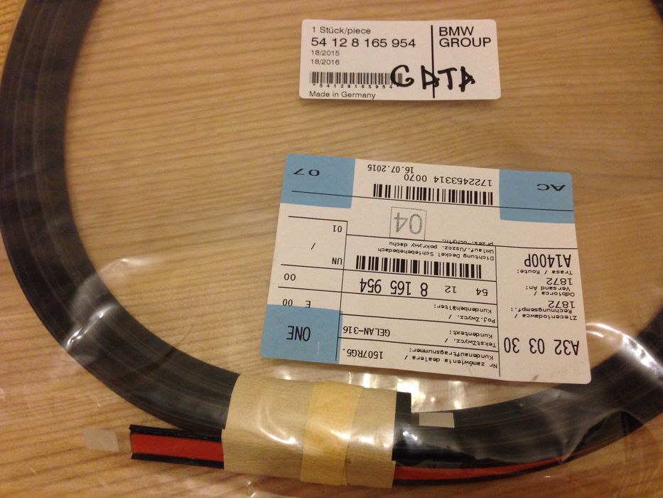 Ущільнювач люку BMW E36 купе, седан, турінг, компакт (новий оригінал!)