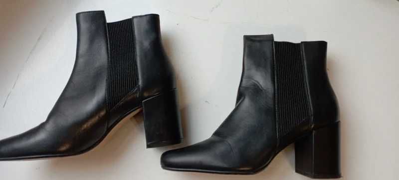Skóra naturalna, Sztyblety, Botki Zara Women, r.37,
