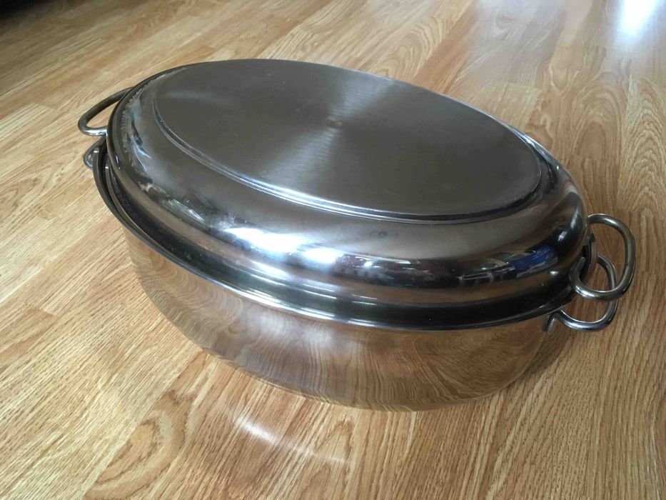 Гусятница-жаровня с крышкой-сковордой Berghoff Double Oval Brater 38cm ...