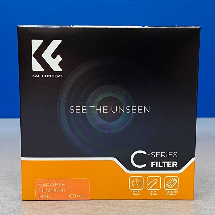 K&F Concept ND2-2000 Slim 67mm (Filtro ND Variável) - SELADO