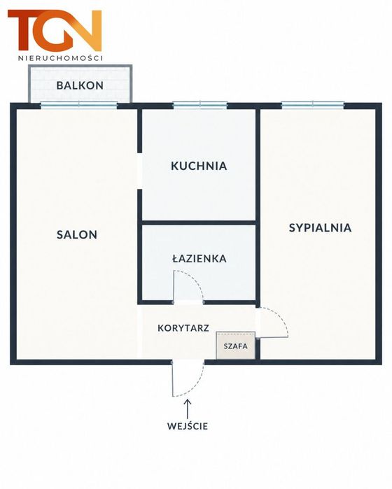 Mieszkanie 2 pokojowe Pod Klucz/ Balkon
