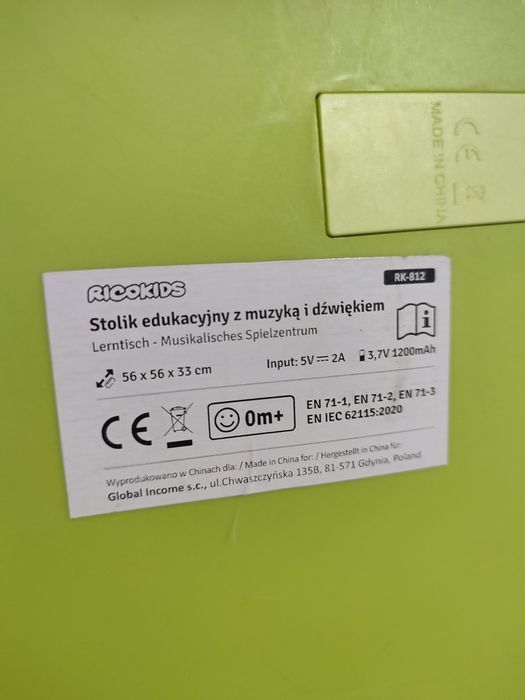 Ricokids Stolik Edukacyjny Z Muzyką Bluetooth