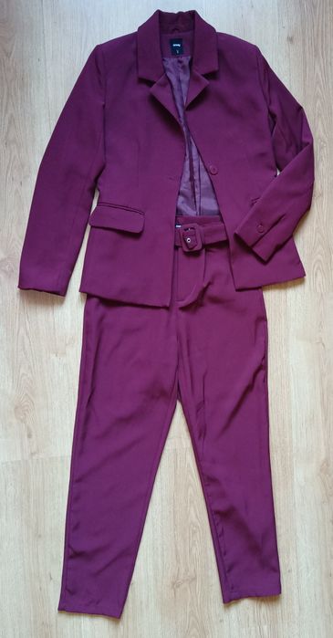 Bordowy garnitur s/m Sinsay