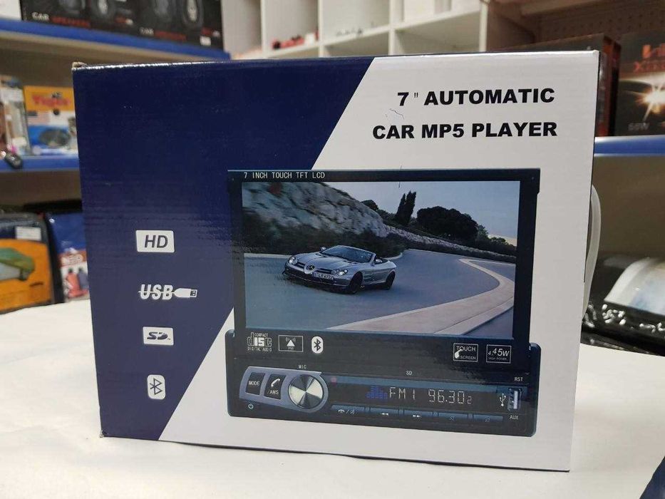 AutoRádio 1Din monitor Retrátil automatico Gps Mirrorlink Bluetooth NOVO