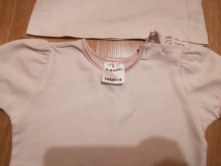 4x koszulka bluzka 3-12 mcy krótki rękaw zestaw paka