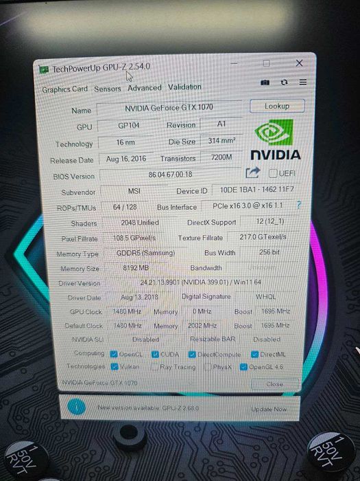 Ігровий ноутбук MSI i7\GTX1070 8 GB\16RAM