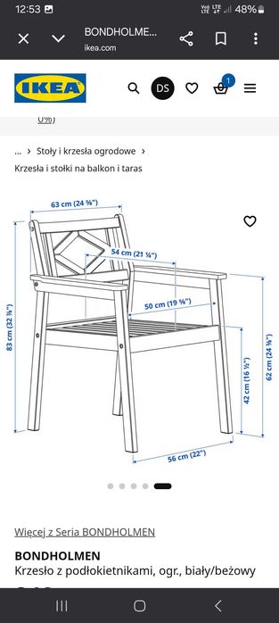 Zestaw mebli ogrodowych ikea drewniane białe technorattan