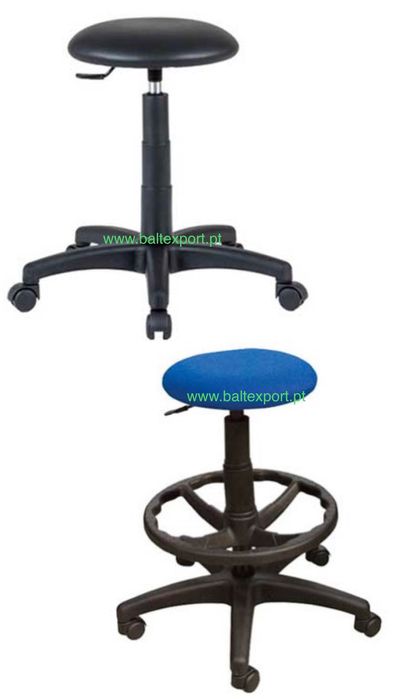 Cadeira Alta Estirador Bancada de Trabalho Rev Tecido / Pele Sintética