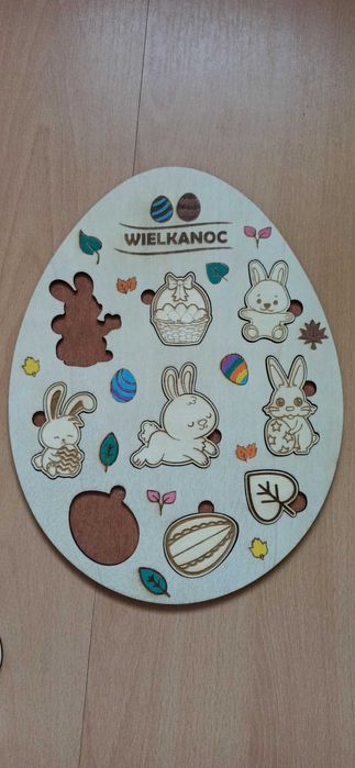 Drewniana Układanka Dla Dzieci - Wielkanoc