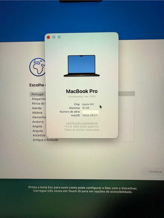 MacBook Pro 14" M4 (2024) | 16GB | 512GB | Teclado PT | Caixa