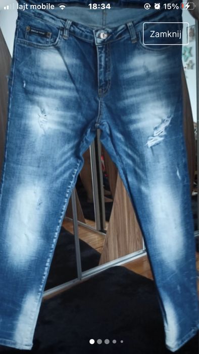 Spodnie Philipp Plein przetarcia ikona luksusu