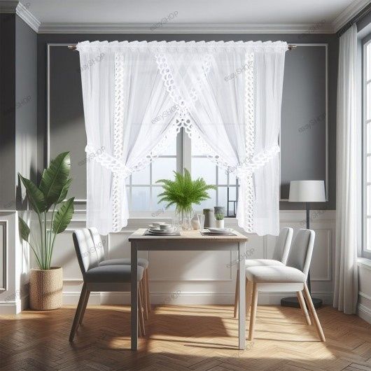 ‼️ SUPER CENA ‼️ Piękna firana z gipiurą 160x400 salon pokój