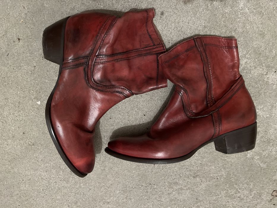 Botki czerwone Spiral roz. 40 skóra naturalna