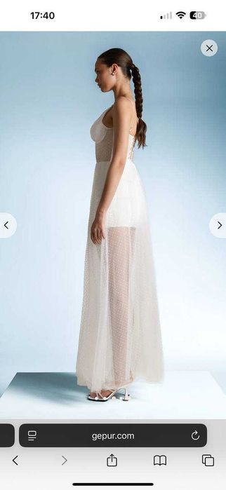 Сукня весільна вечерня з корсетним ліфом Gepur
