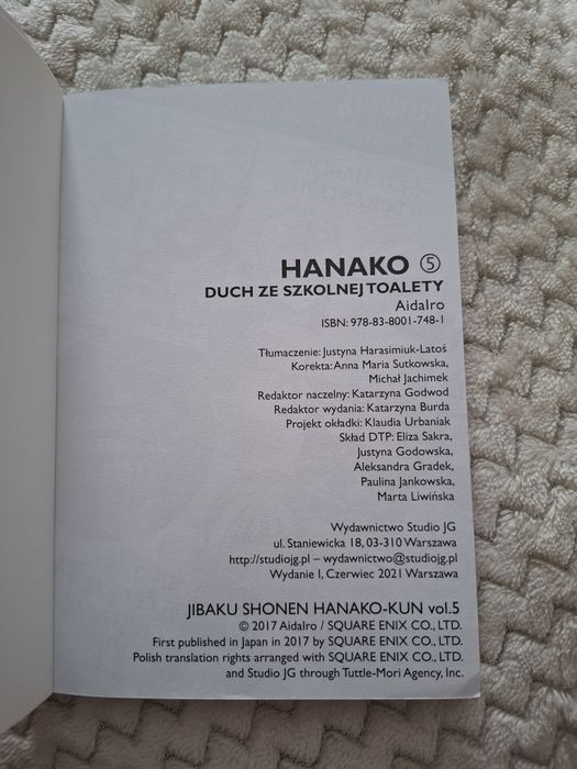 HANAKO Duch ze szkolnej toalety tom 5