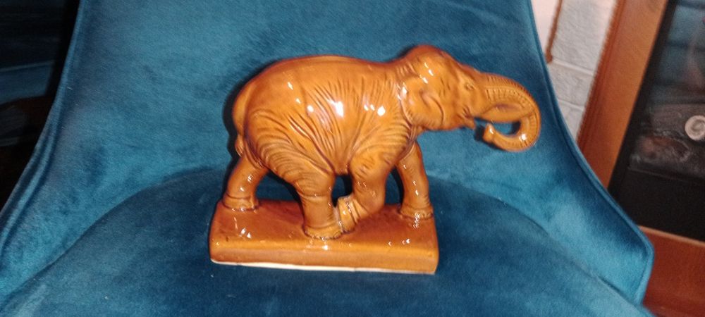 Słoń ceramiczny Włocławek. Sztuka kujawska z PRL-u. Figurka