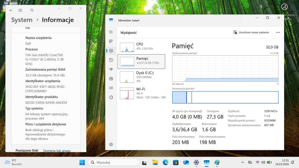 Laptop Dell Latitude 5420 core i5 + Win11 + Ładowarka + Mysz + Antywirus