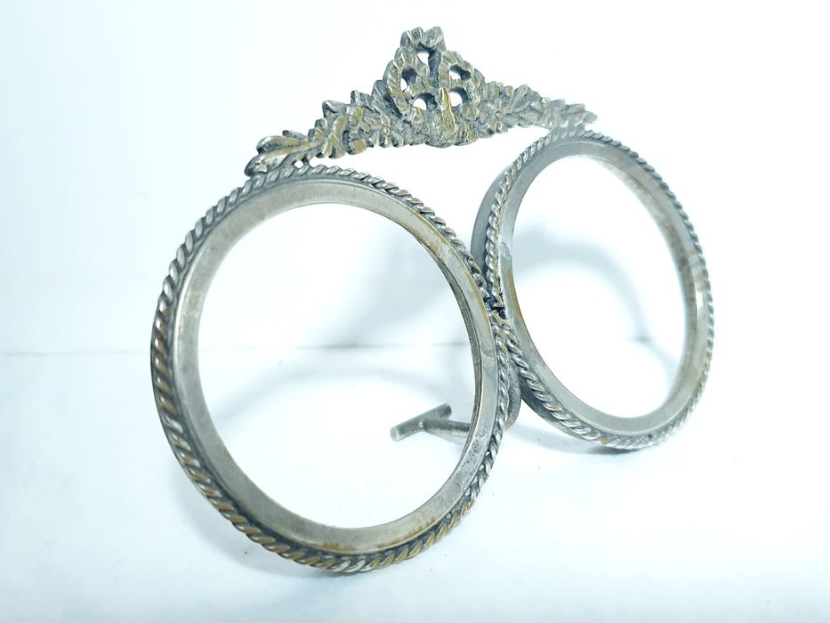 Antique D. Maria Double Frame with Silver Plating
